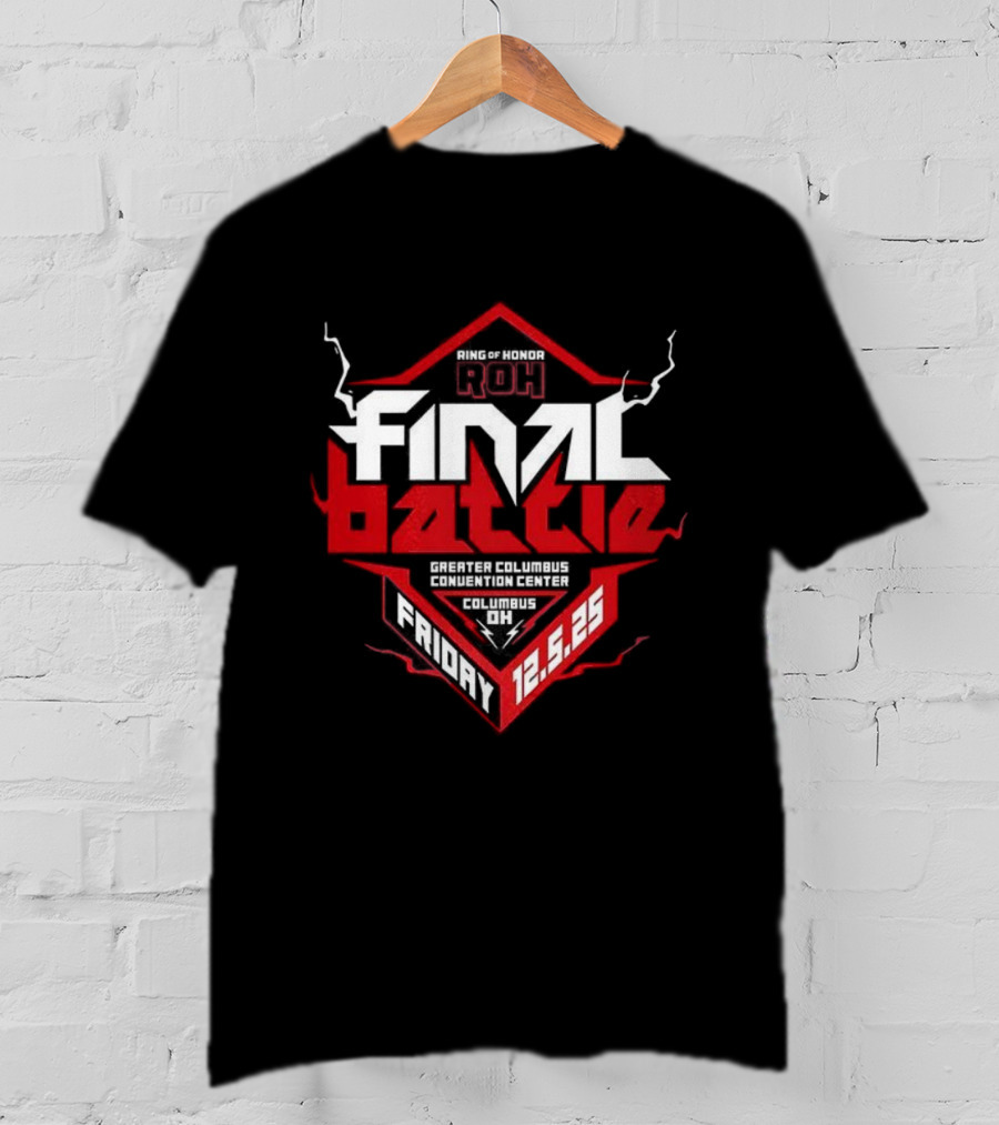 Ring Of Honor ROH Final Battle 12.13.25 Event Promotion T-Shirt