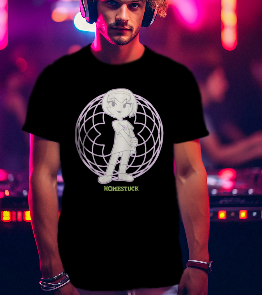 Homestuck Rose Character In Purple Globe Background T-Shirt