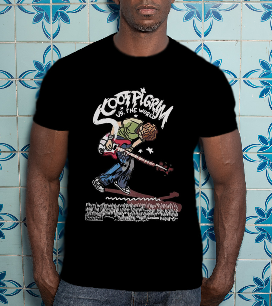 Scott Pilgrim Vs The World Cartoon Rocking Guitar Scene T-Shirt