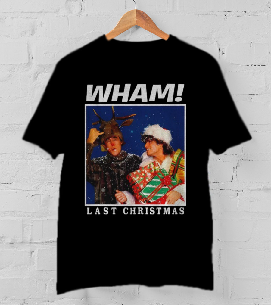 WHAM George Michael Last Christmas Vintage Holiday Scene T-Shirt