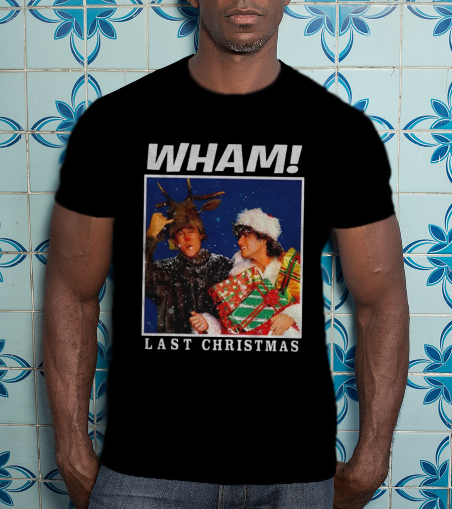 WHAM George Michael Last Christmas Vintage Holiday Scene T-Shirt