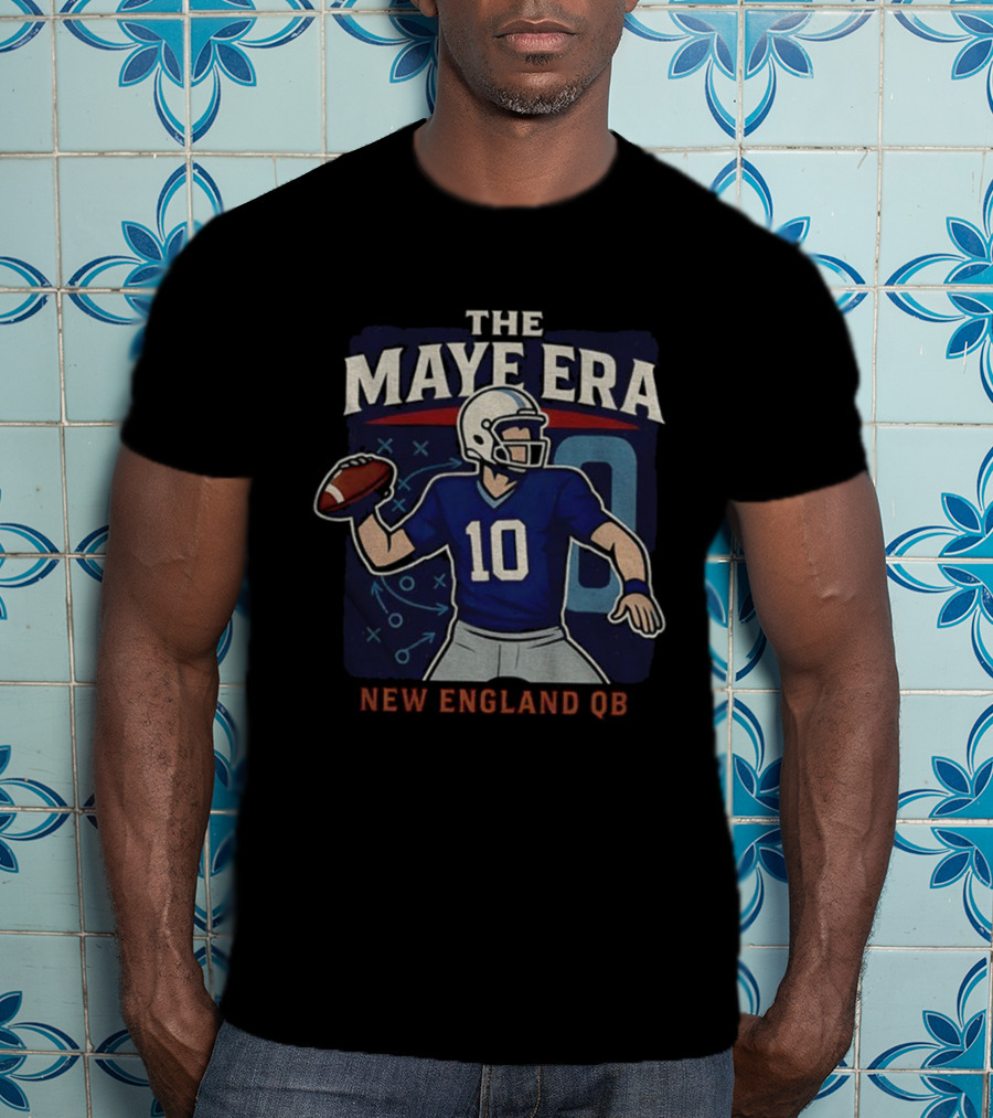 The Maye Era New England QB 10 Football 2025 T-Shirt