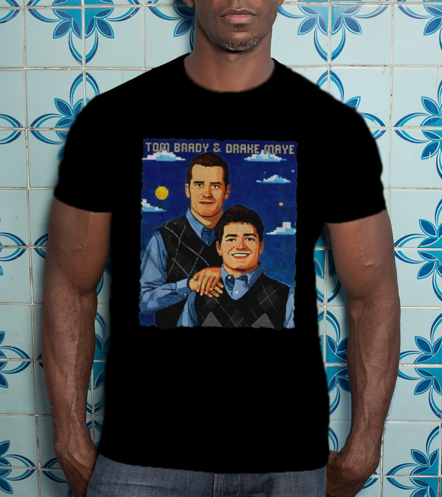 Tom Brady And Drake Maye Stepbrothers Vintage New England Patriots NFL 2025 T-Shirt
