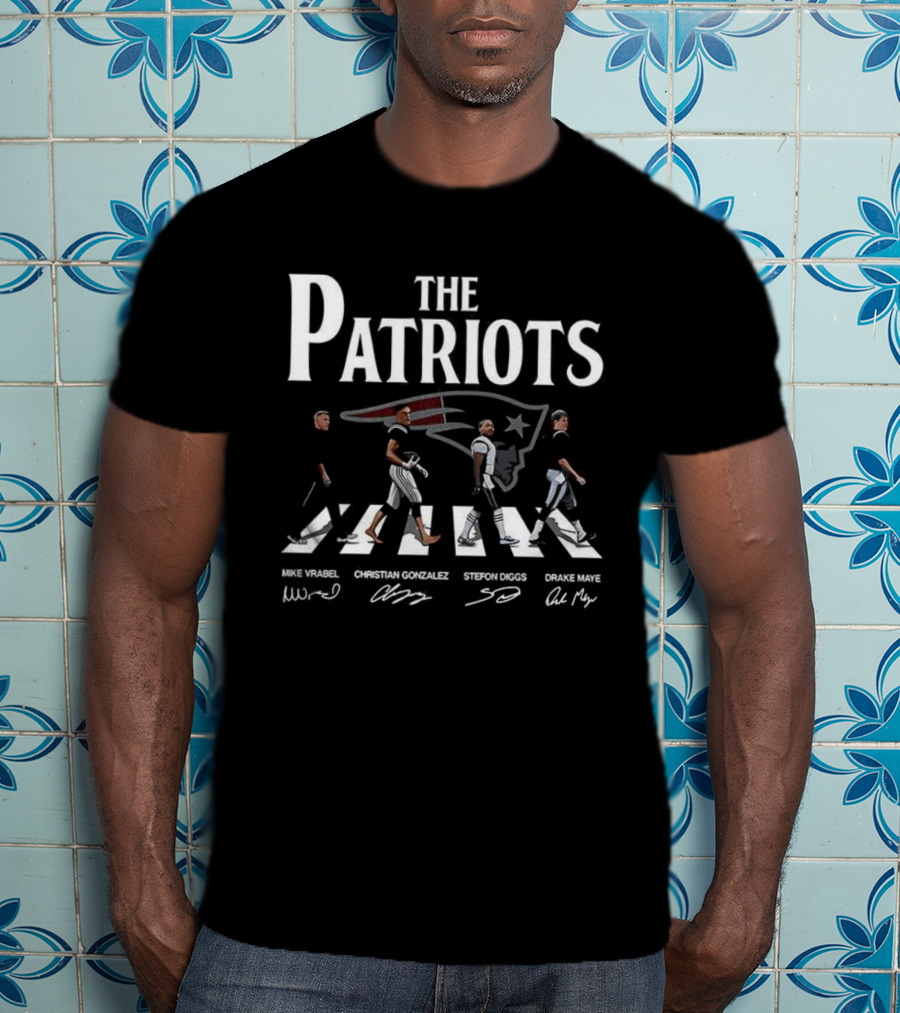 The Patriots New England Abbey Road Signatures Edition T-Shirt