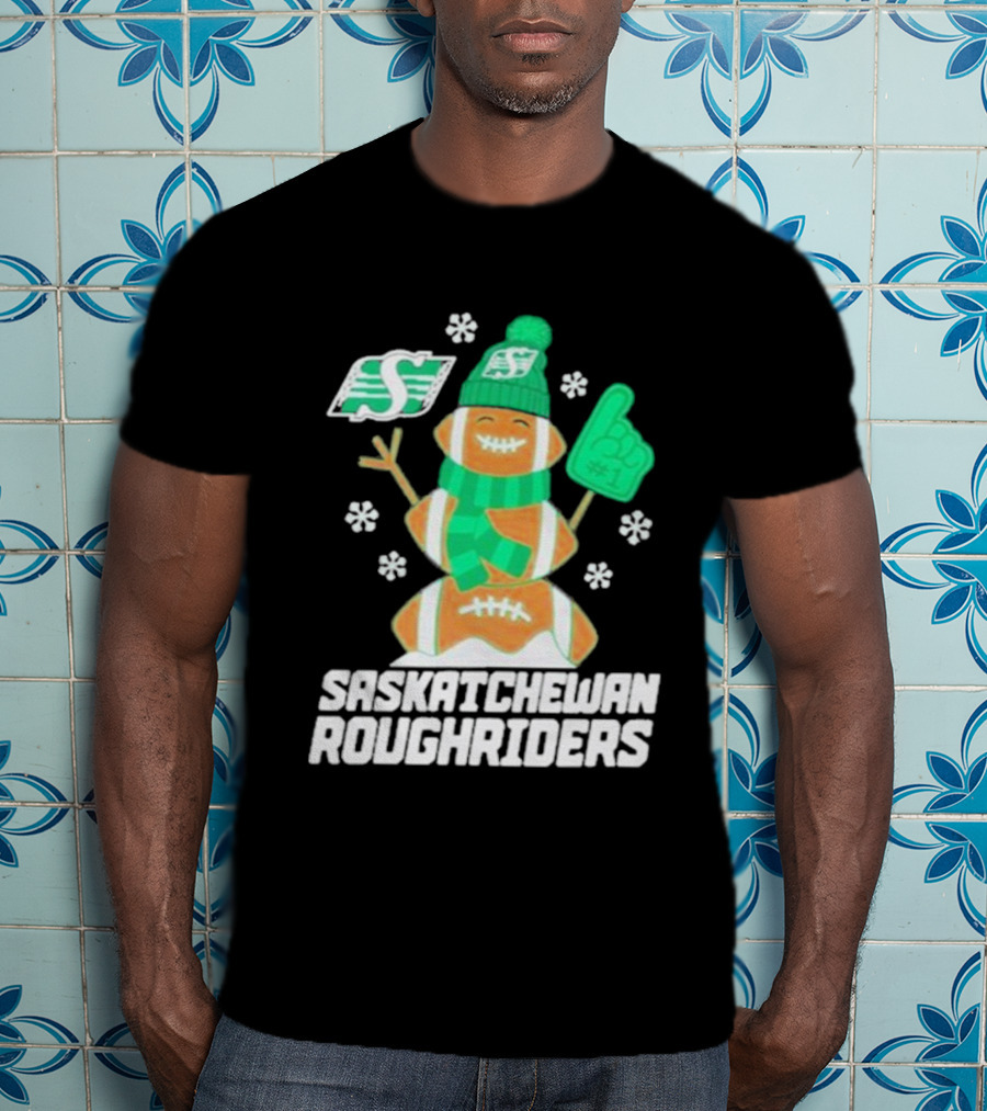Saskatchewan Roughriders Rider Snowman Christmas Sweater Football Holiday Fan Gear T-Shirt