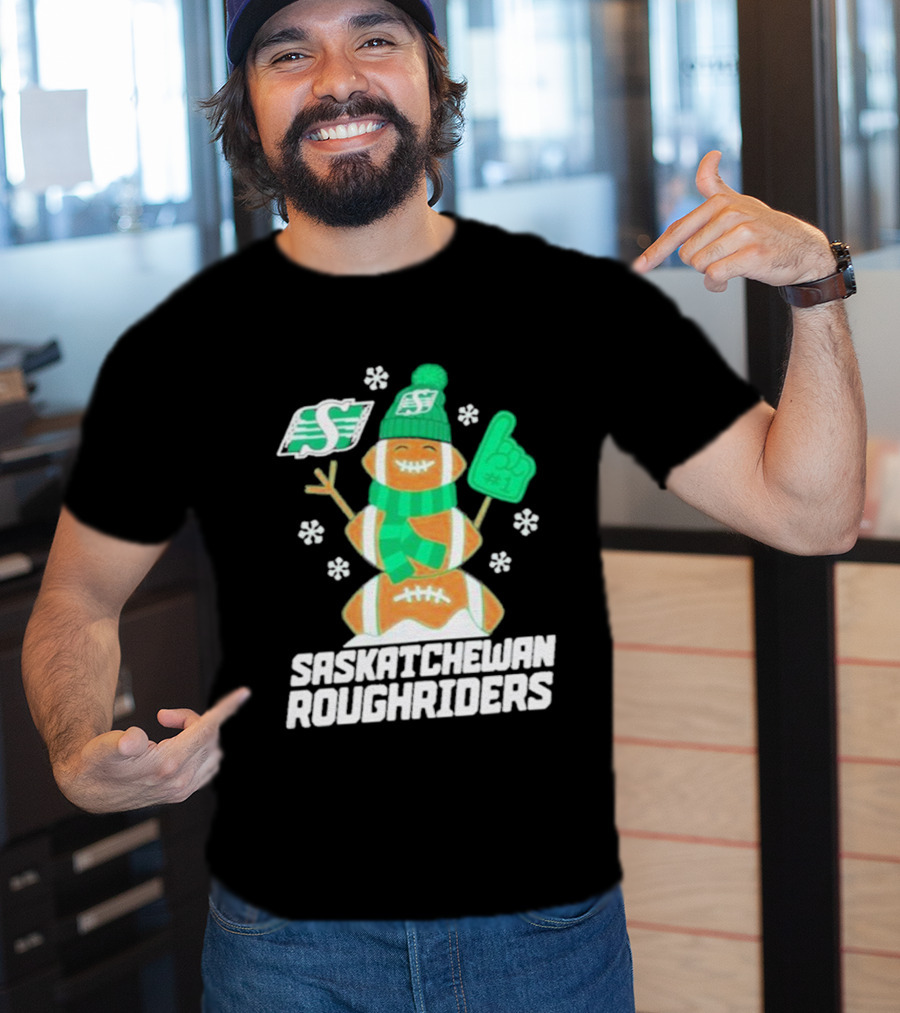 Saskatchewan Roughriders Rider Snowman Christmas Sweater Football Holiday Fan Gear T-Shirt