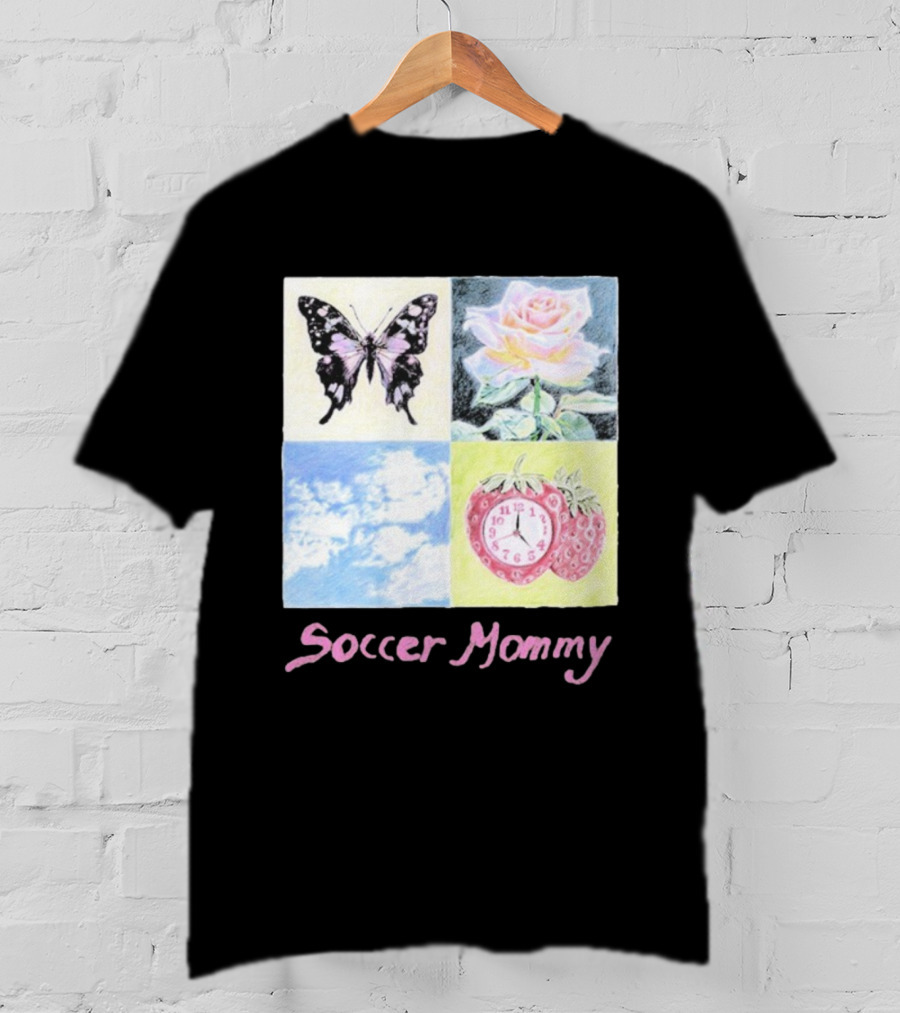 Soccer Mommy Butterfly Rose Sky Strawberry T-Shirt