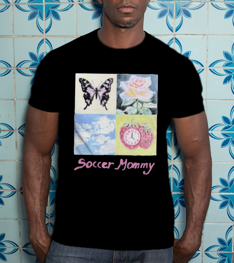 Soccer Mommy Butterfly Rose Sky Strawberry T-Shirt