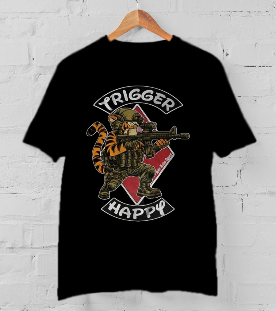 Trigger Happy Tigger Soldier Rifle 9th Infantry Division T-Shirt