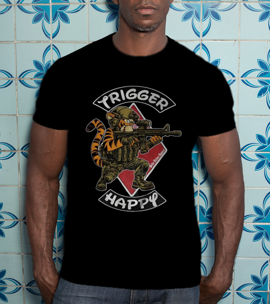 Trigger Happy Tigger Soldier Rifle 9th Infantry Division T-Shirt