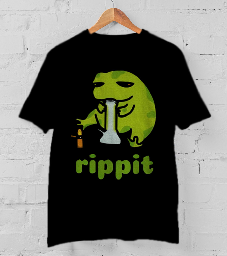 Frog Bong Rippit Stoner Ripping Hits T-Shirt