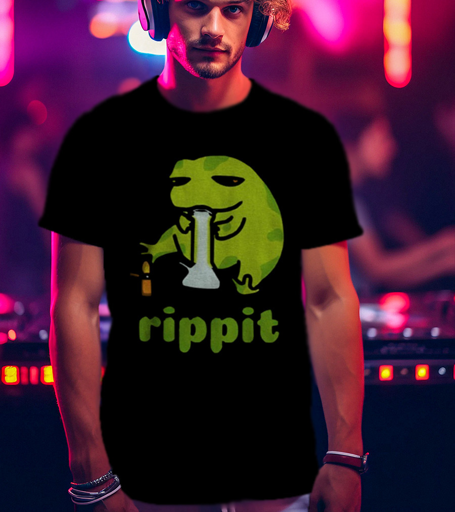 Frog Bong Rippit Stoner Ripping Hits T-Shirt