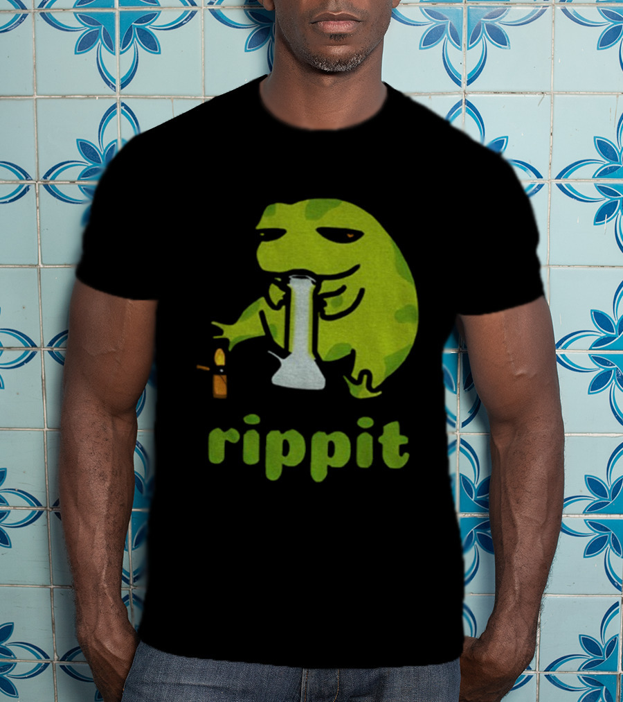 Frog Bong Rippit Stoner Ripping Hits T-Shirt