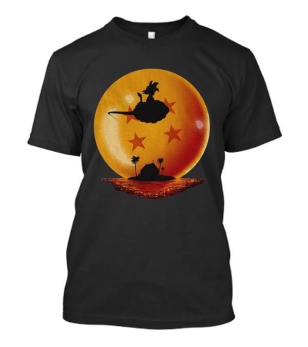 Son Goku Flying Nimbus Kame House Dragon Ball Z Manga Anime T-Shirt
