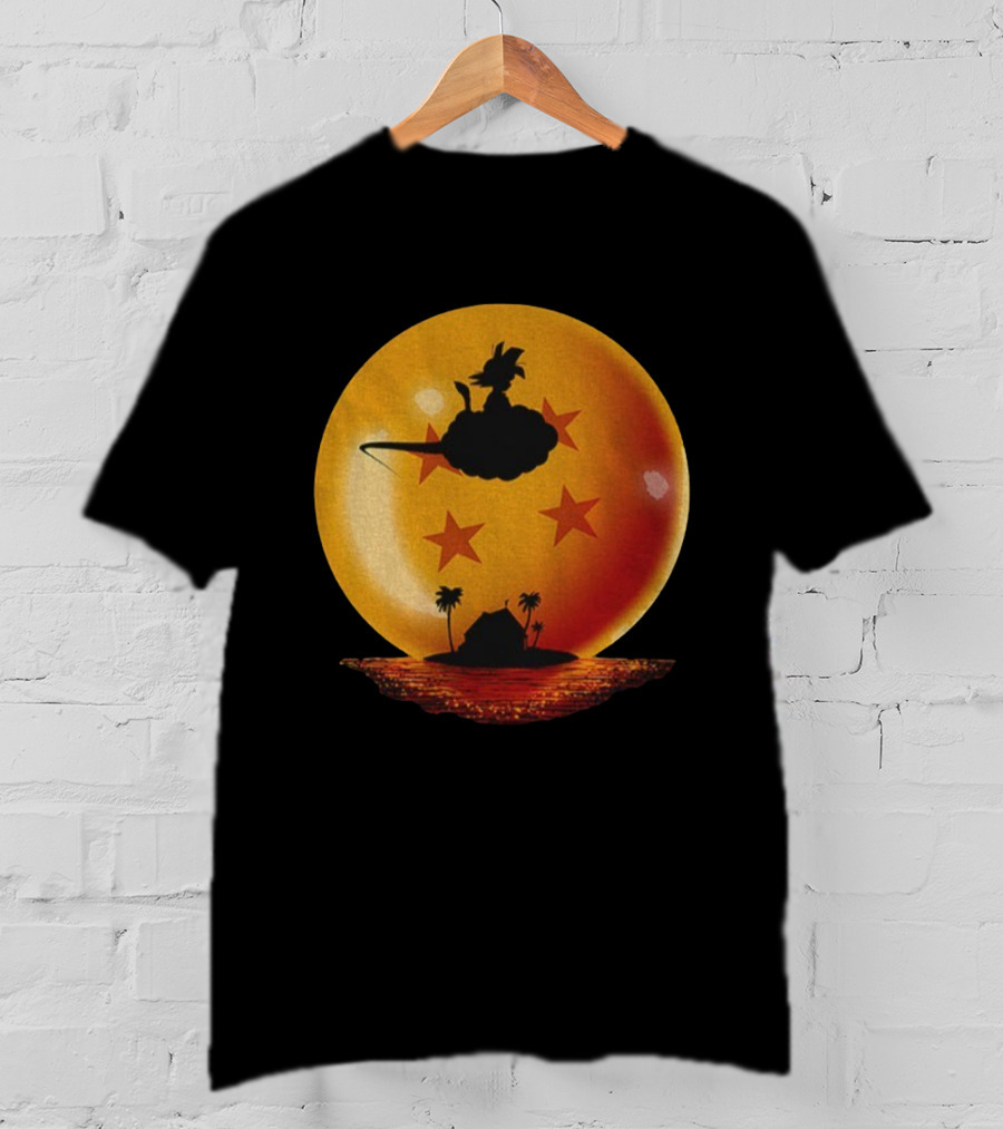 Son Goku Flying Nimbus Kame House Dragon Ball Z Manga Anime T-Shirt