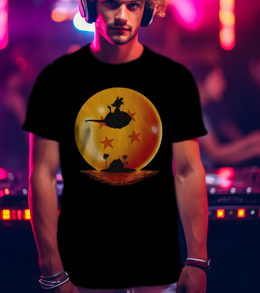 Son Goku Flying Nimbus Kame House Dragon Ball Z Manga Anime T-Shirt