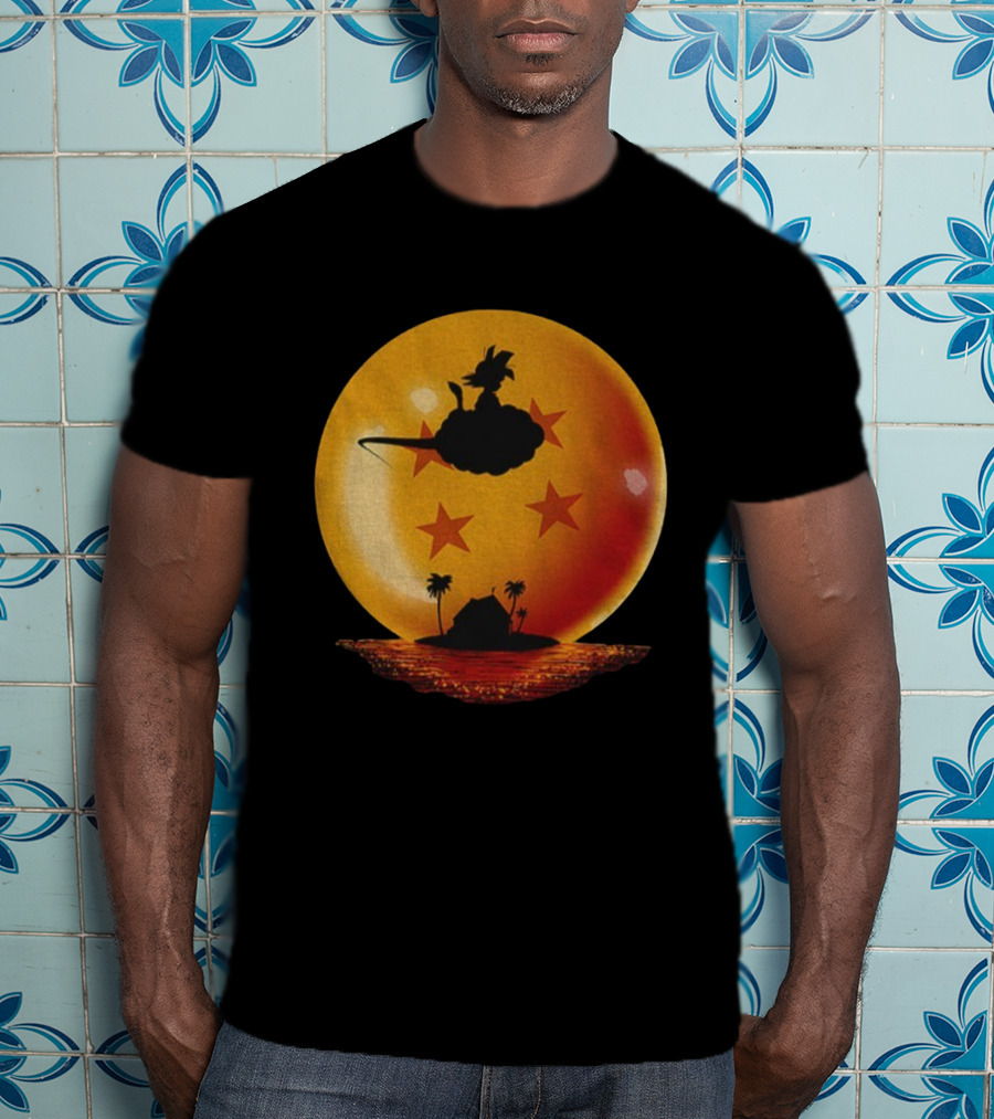 Son Goku Flying Nimbus Kame House Dragon Ball Z Manga Anime T-Shirt