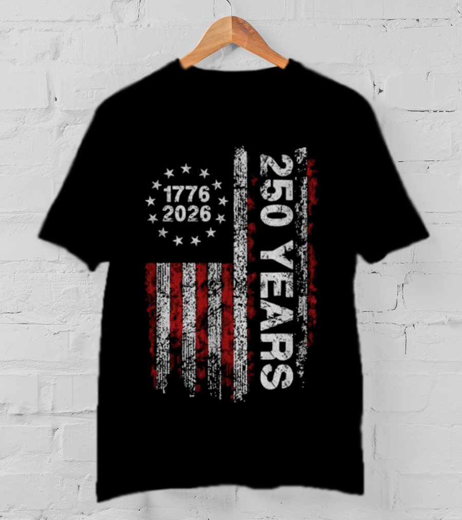 USA 250 Years 1776 2026 We The People Flag Celebration T-Shirt