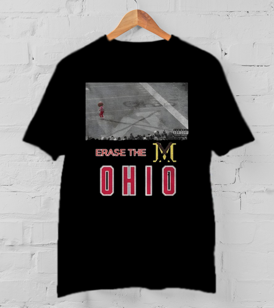 Erase The Ohio State Brutus Parental Advisory Game Day Ohio Snow T-Shirt