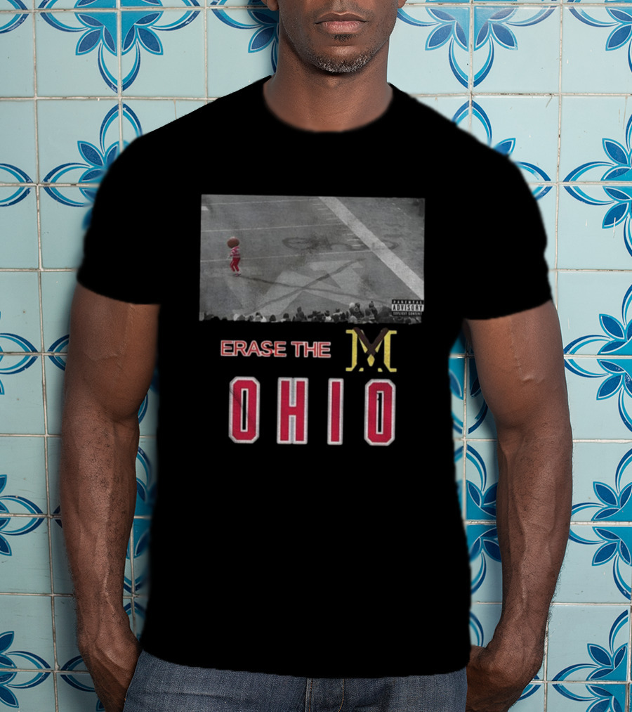 Erase The Ohio State Brutus Parental Advisory Game Day Ohio Snow T-Shirt