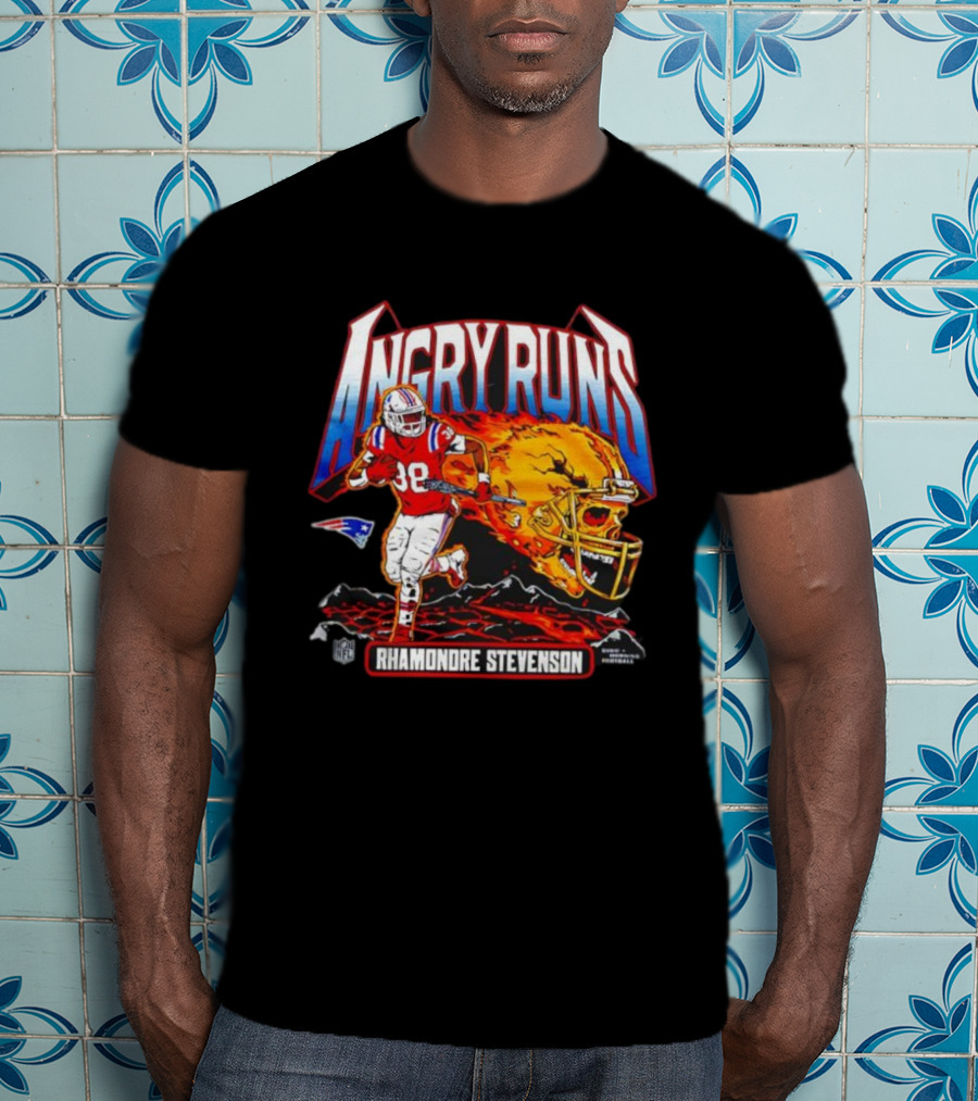 Angry Runs Rhamondre Stevenson 2025 New England Patriots NFL Winner T-Shirt