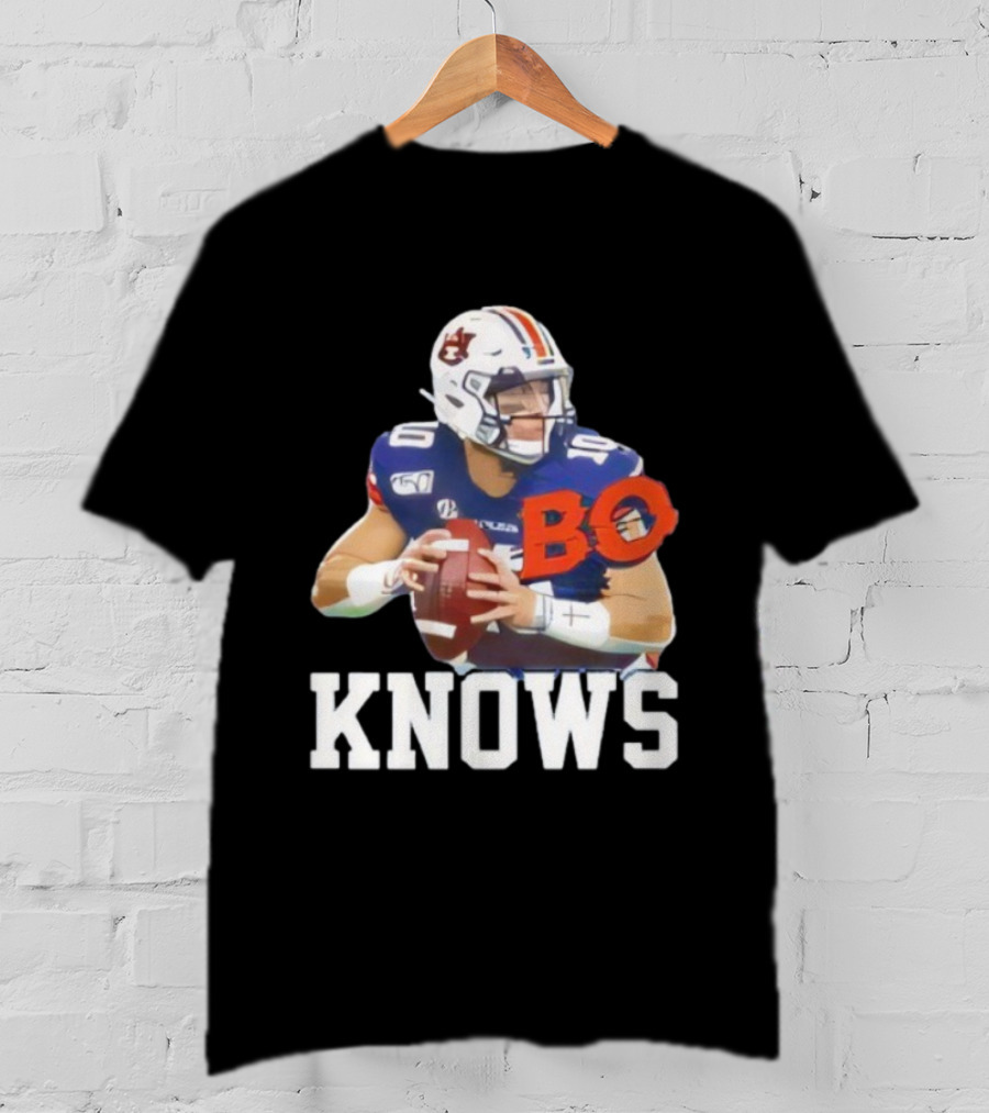 Bo Knows Bo Nix College Football Fan Auburn Tigers Parody T-Shirt