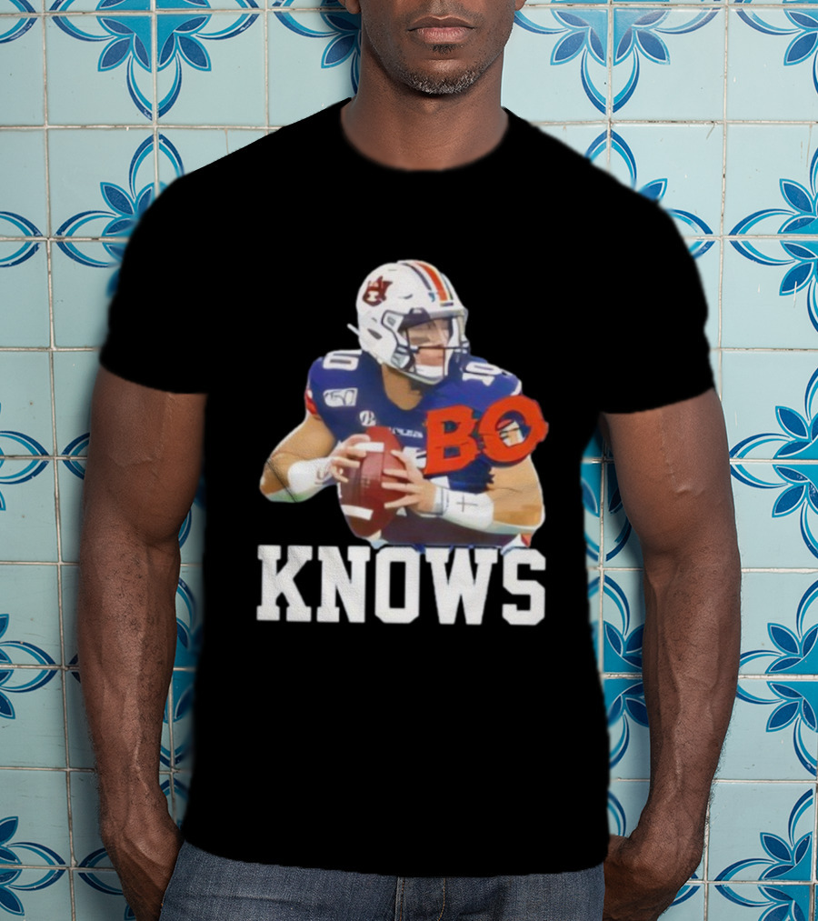 Bo Knows Bo Nix College Football Fan Auburn Tigers Parody T-Shirt
