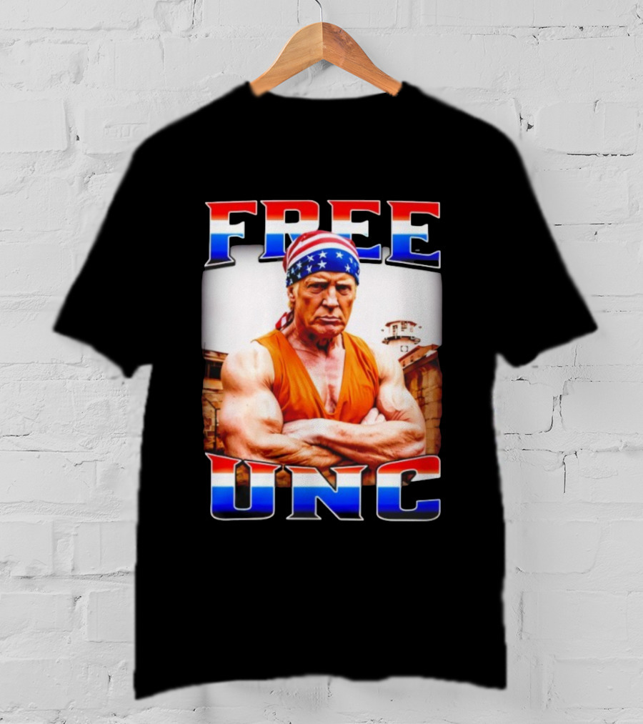 FREE UNC Donald Trump Patriotic Bandana Prison Parody T-Shirt