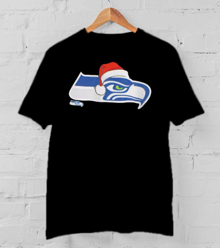 Seattle Seahawks Santa Hat Christmas Team Spirit T-Shirt