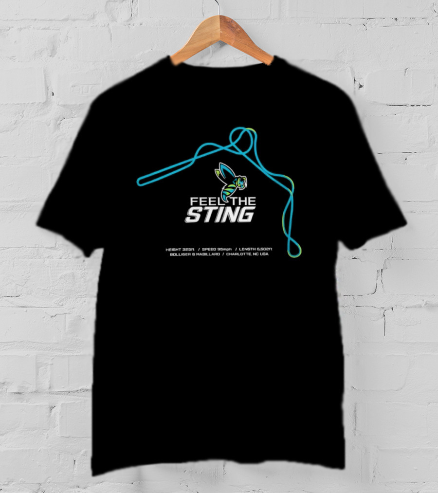 Charlotte Hornets Feel The Sting NBA Team Hornet T-Shirt