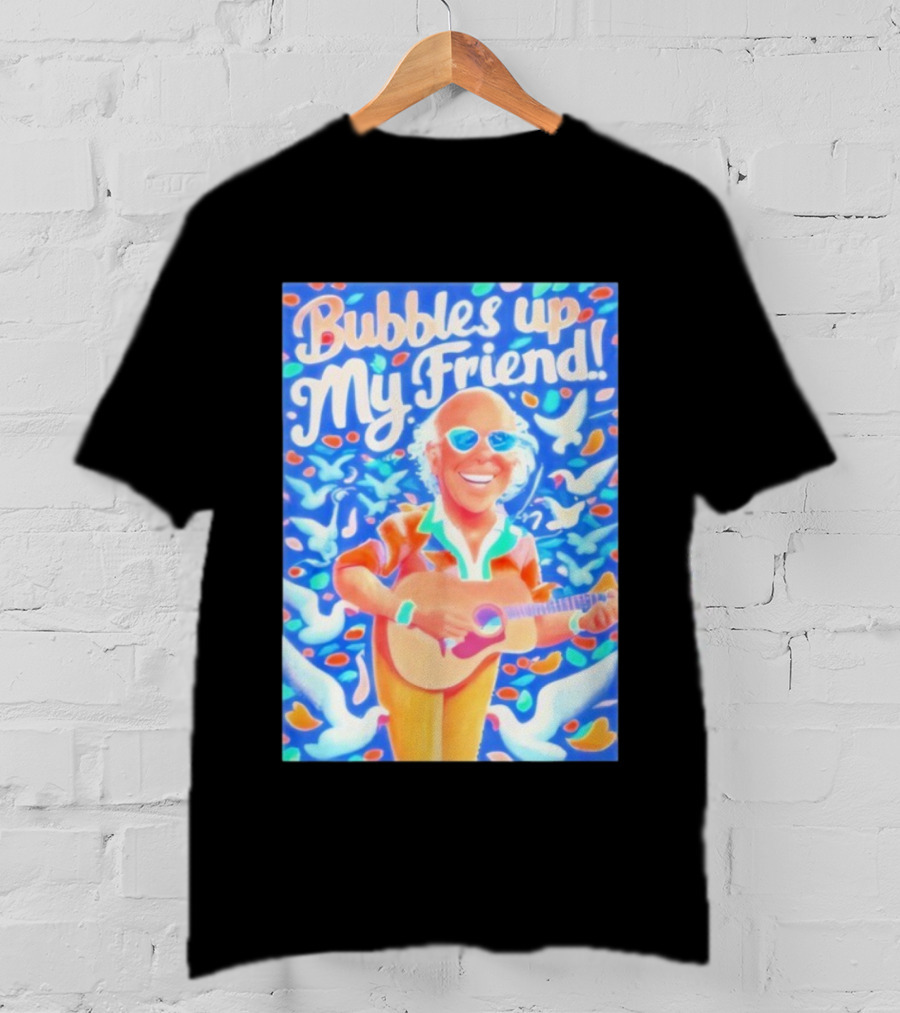 Bubbles Up My Friend Guitarist With Sunglasses And Doves T-Shirt