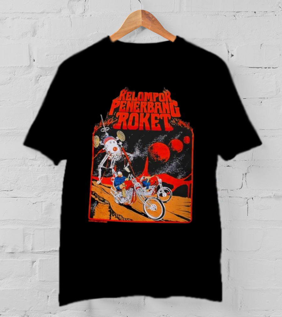 Kelompok Penerbang Roket Ride To Space Adventure On Motorbikes T-Shirt