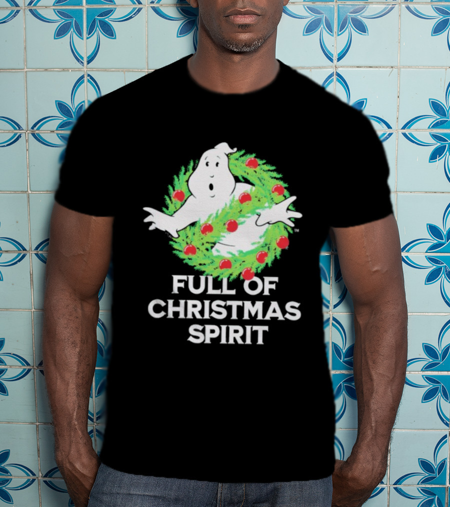 Ghostbusters Full Of Christmas Spirit Wreath T-Shirt