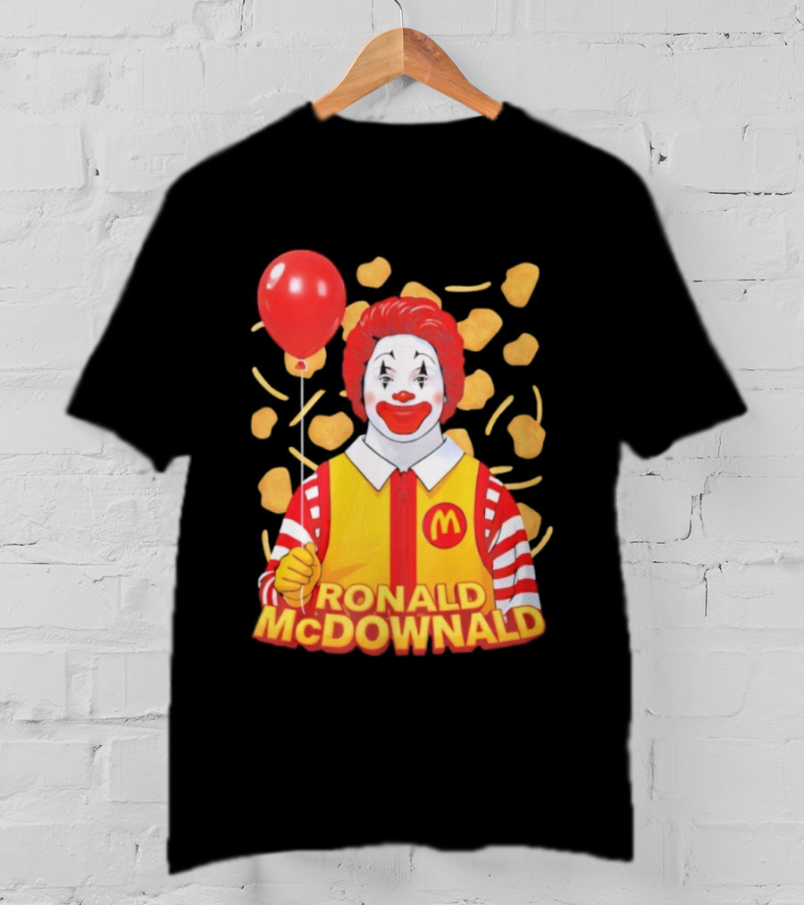 Ronald McDownald McDonald's Red Balloon And Nuggets Theme T-Shirt