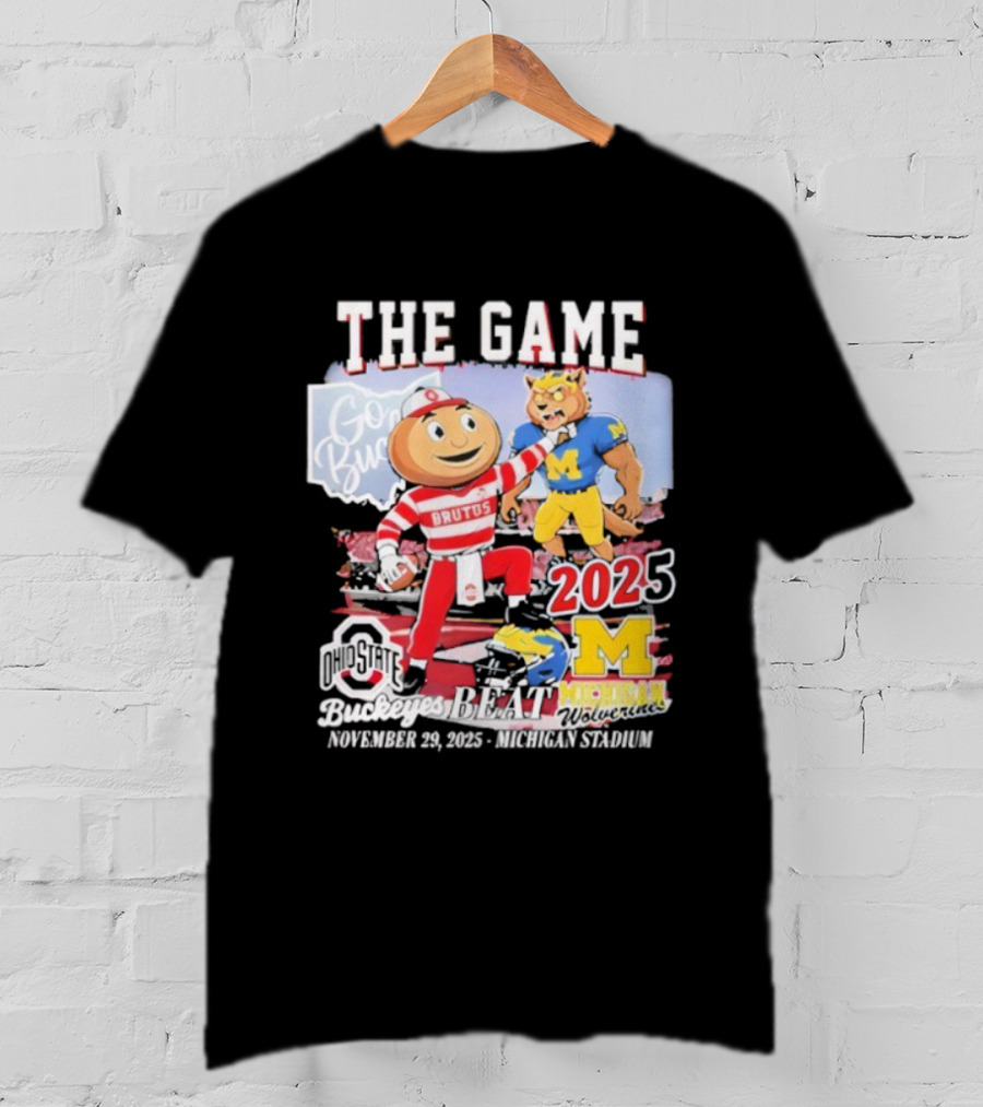 Ohio State Buckeyes The Game Brutus Vs Michigan Wolverines 2025 November 29 Ohio Stadium T-Shirt