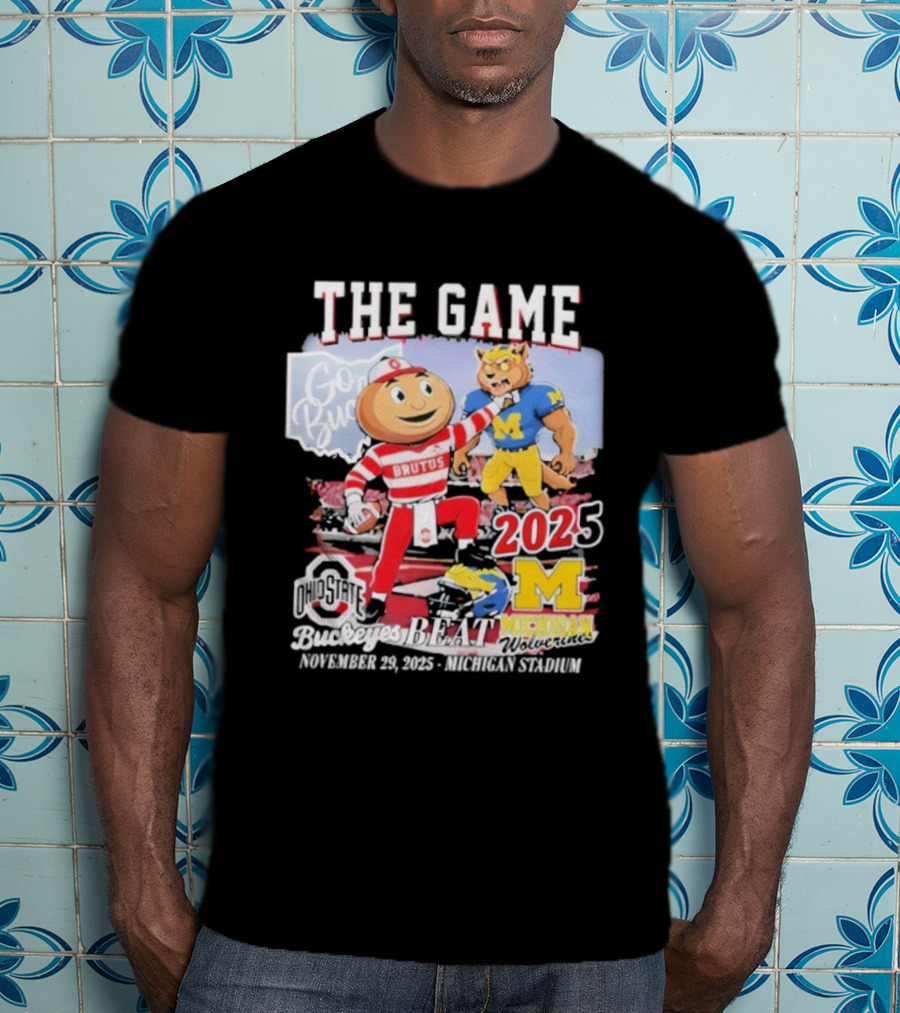 Ohio State Buckeyes The Game Brutus Vs Michigan Wolverines 2025 November 29 Ohio Stadium T-Shirt