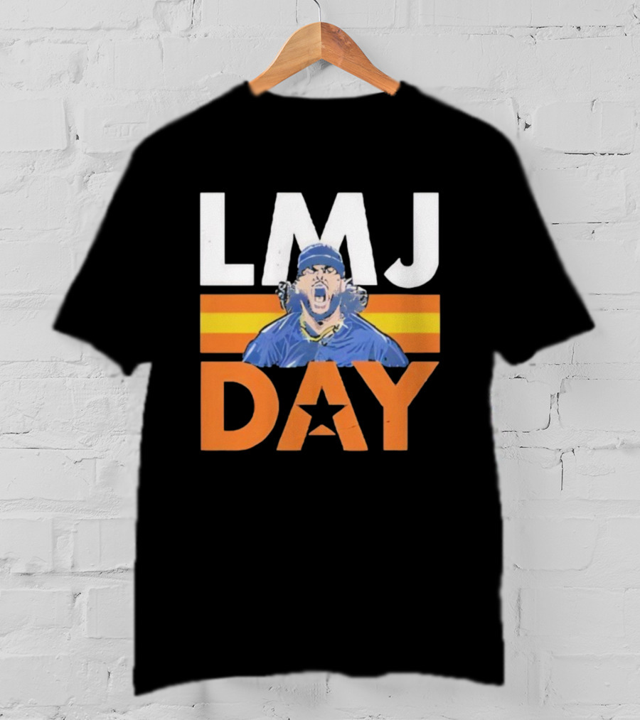 LMJ Day Lance McCullers Jr Bold Illustration With Star And Stripes T-Shirt