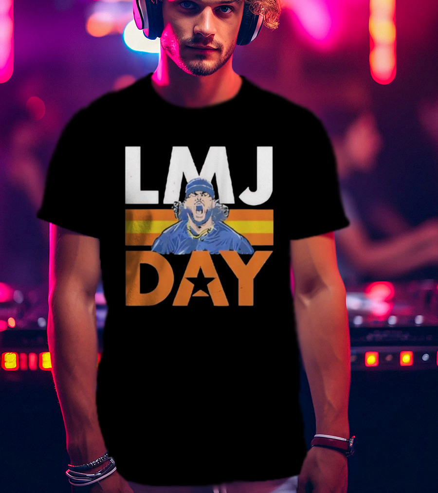 LMJ Day Lance McCullers Jr Bold Illustration With Star And Stripes T-Shirt