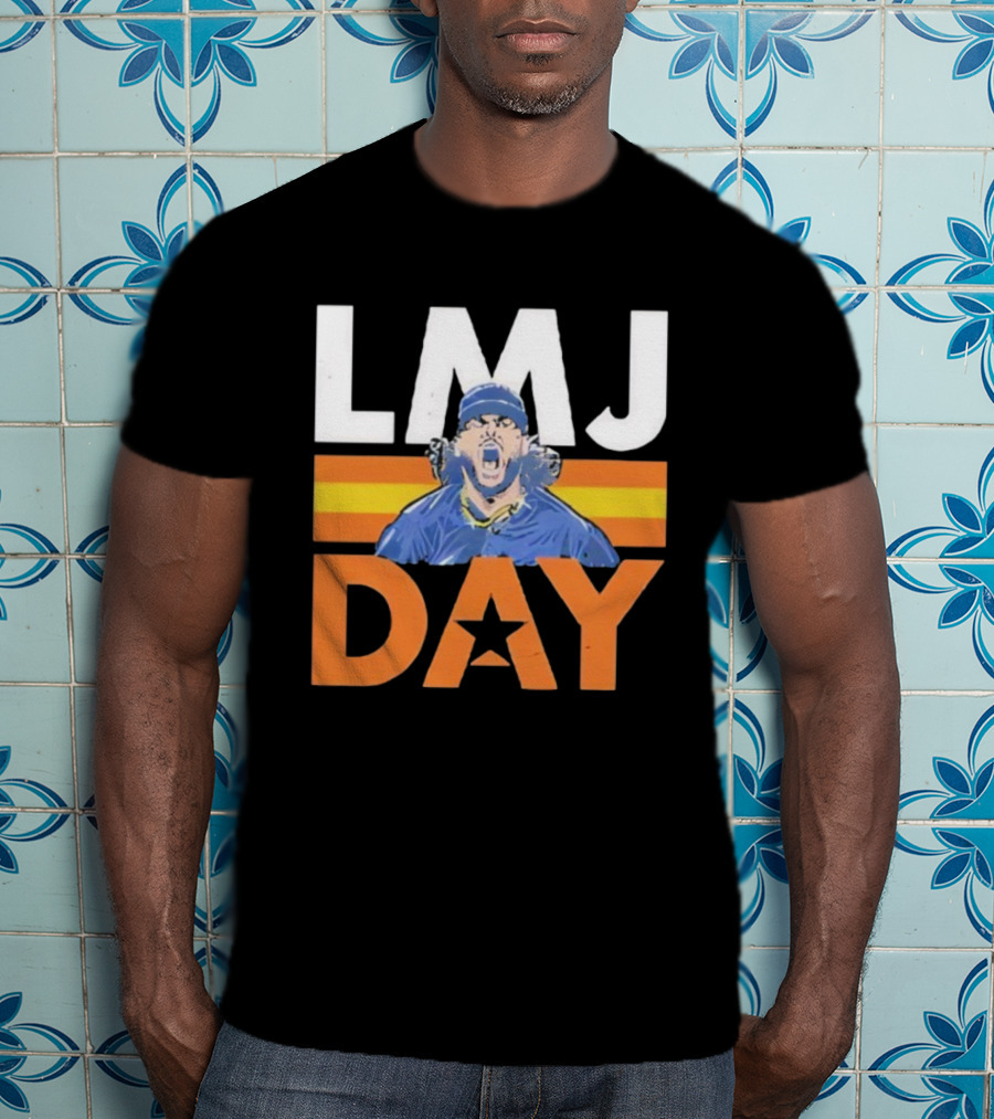 LMJ Day Lance McCullers Jr Bold Illustration With Star And Stripes T-Shirt