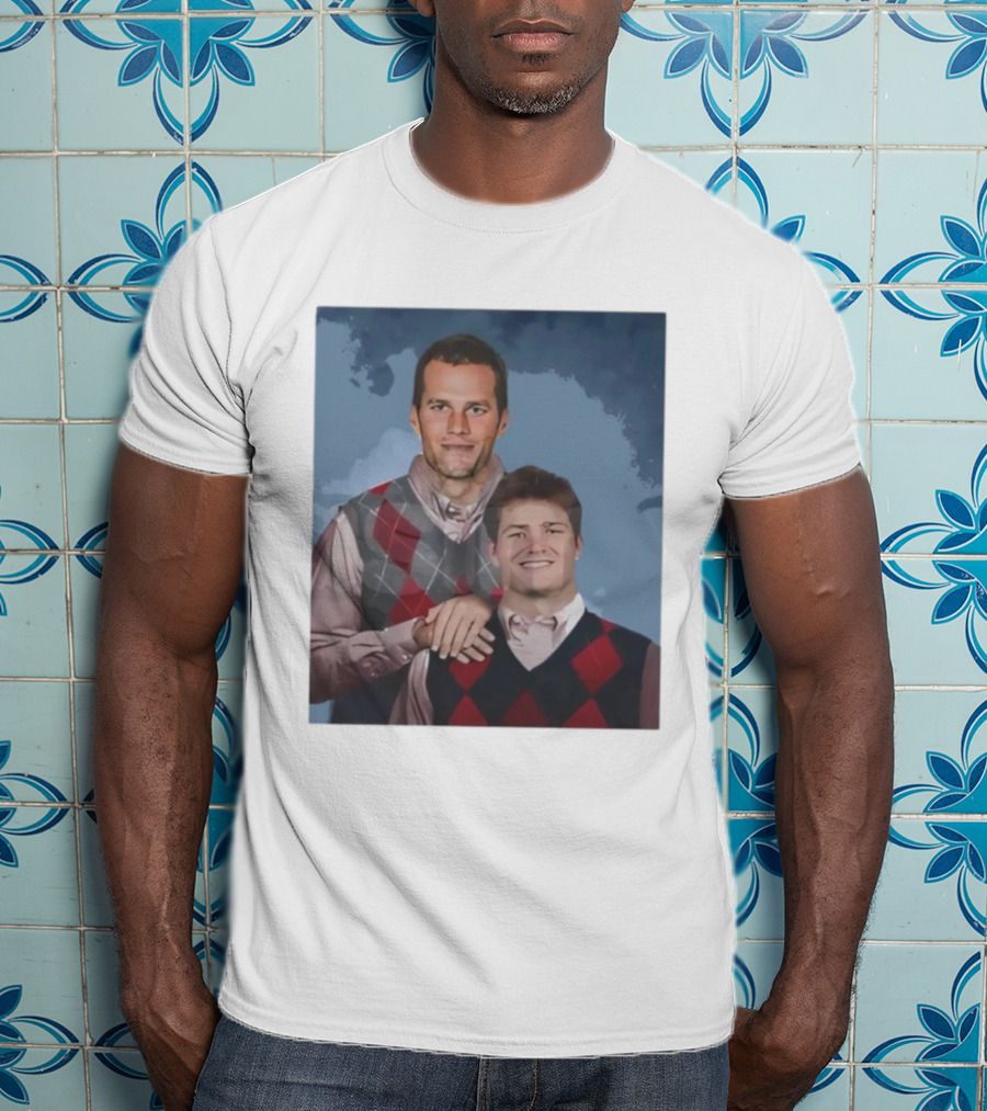 Brady And Maye Step Brothers Comedy Patriots Football Fan Collab T-Shirt