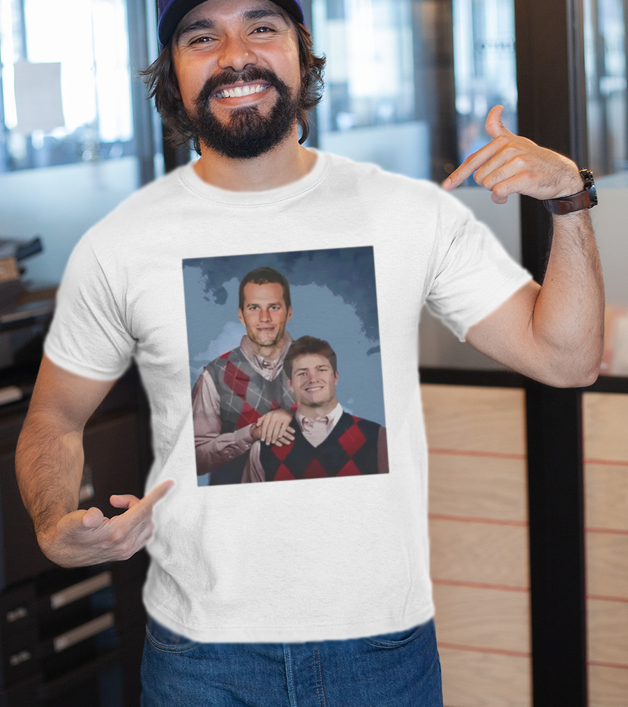 Brady And Maye Step Brothers Comedy Patriots Football Fan Collab T-Shirt
