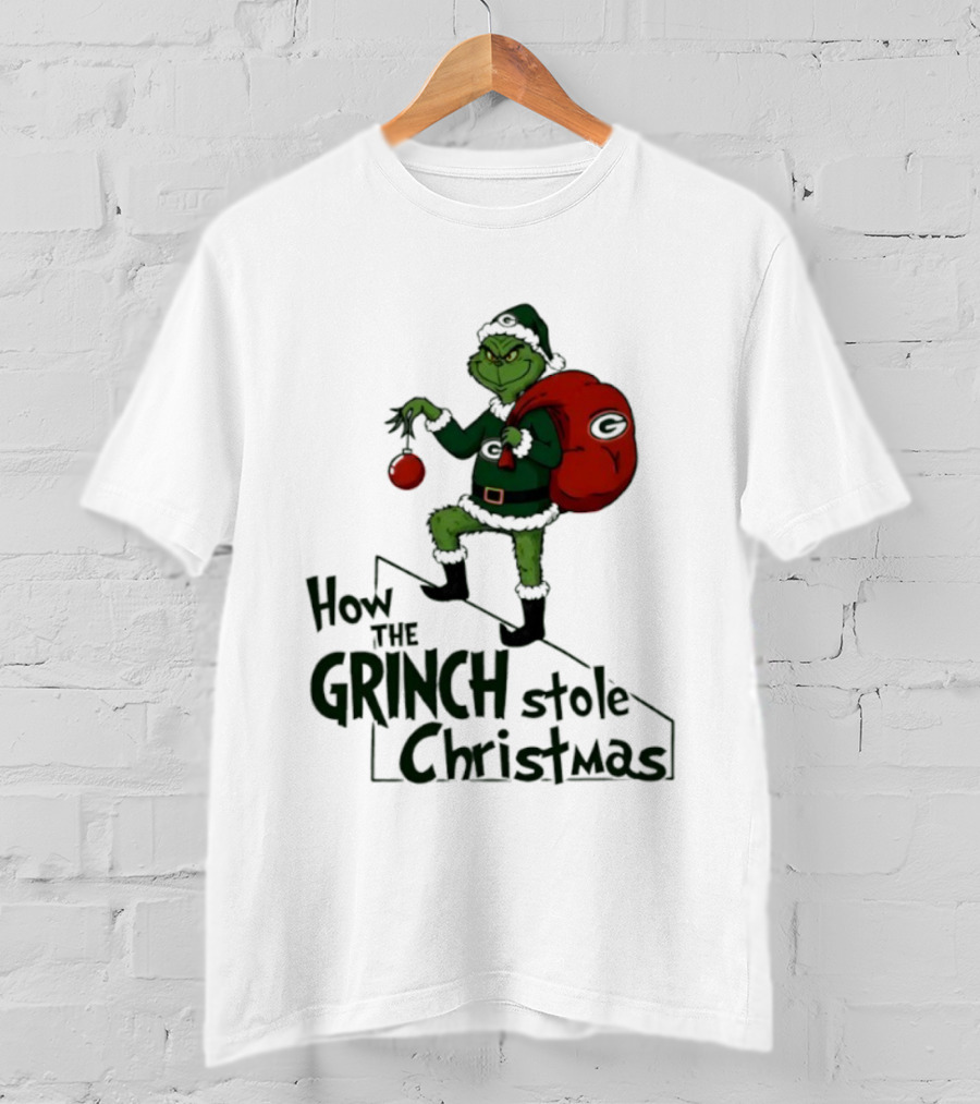 Green Bay Packers How The Grinch Stole Christmas Holiday Sweater T-Shirt