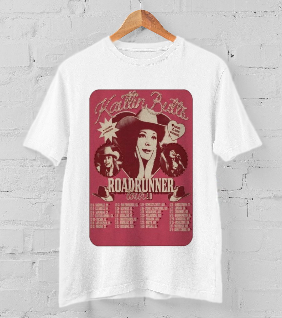 Kaitlin Butts Roadrunner Tour 2.0 Heartland Country Music 2025-2026 Dates Locations T-Shirt