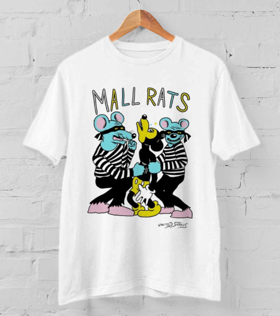 Mickey Mouse Mall Rats United Snakes Parody T-Shirt