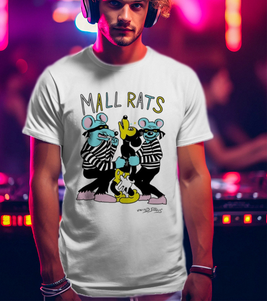 Mickey Mouse Mall Rats United Snakes Parody T-Shirt