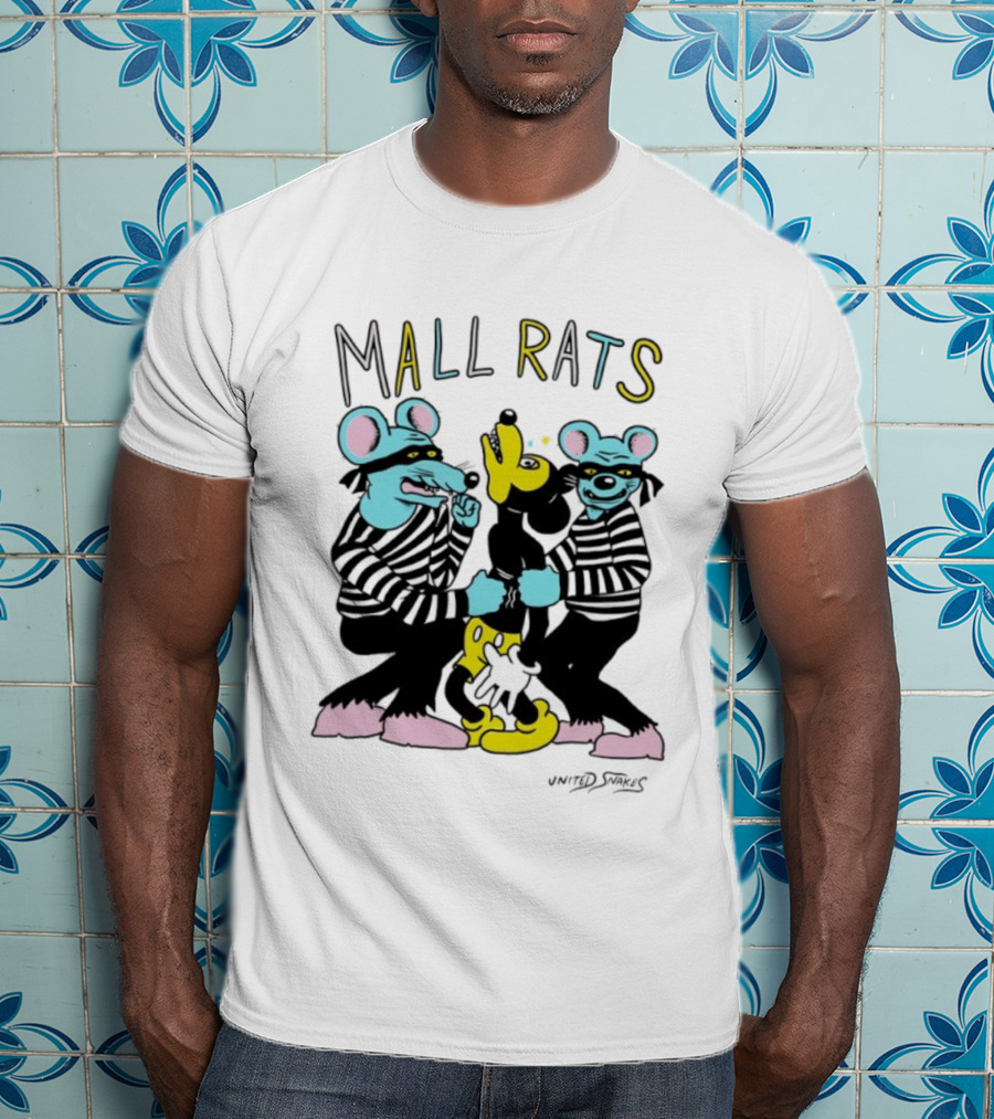 Mickey Mouse Mall Rats United Snakes Parody T-Shirt