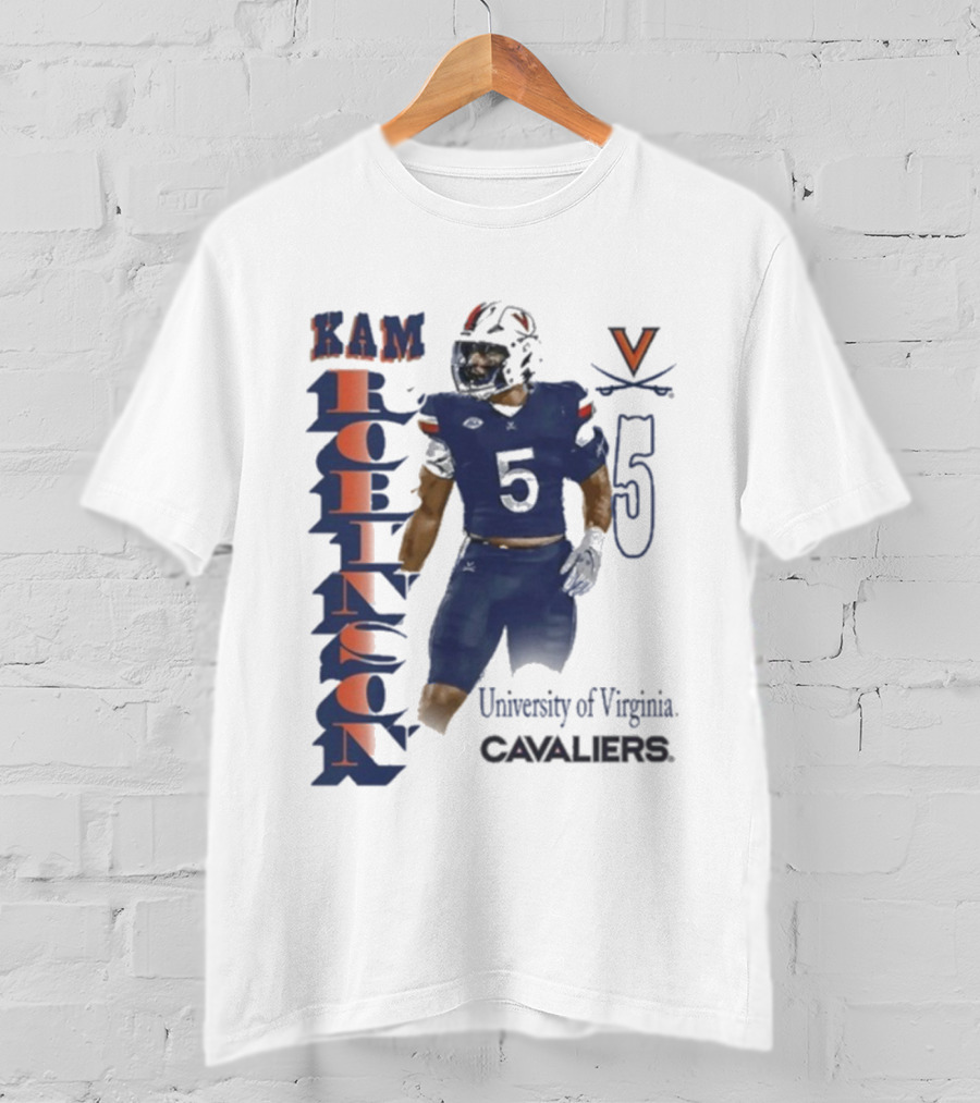 Kam Robinson University Of Virginia Cavaliers Football Number 5 T-Shirt