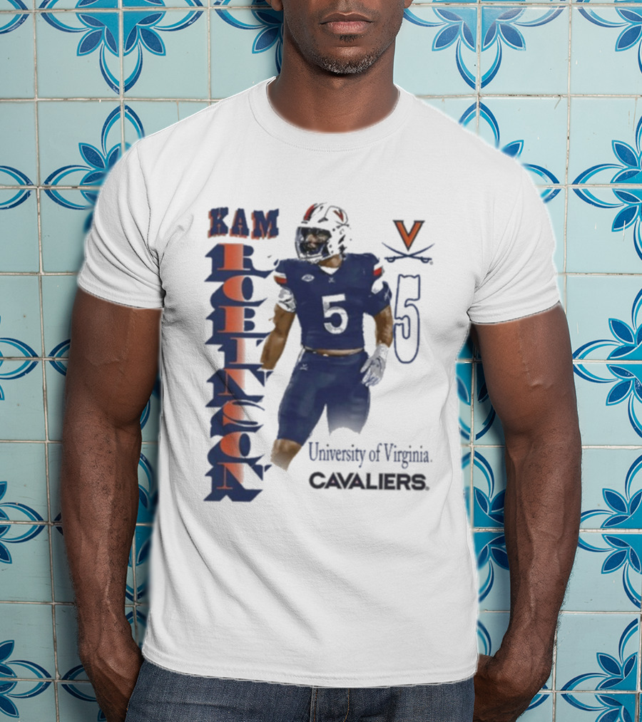 Kam Robinson University Of Virginia Cavaliers Football Number 5 T-Shirt