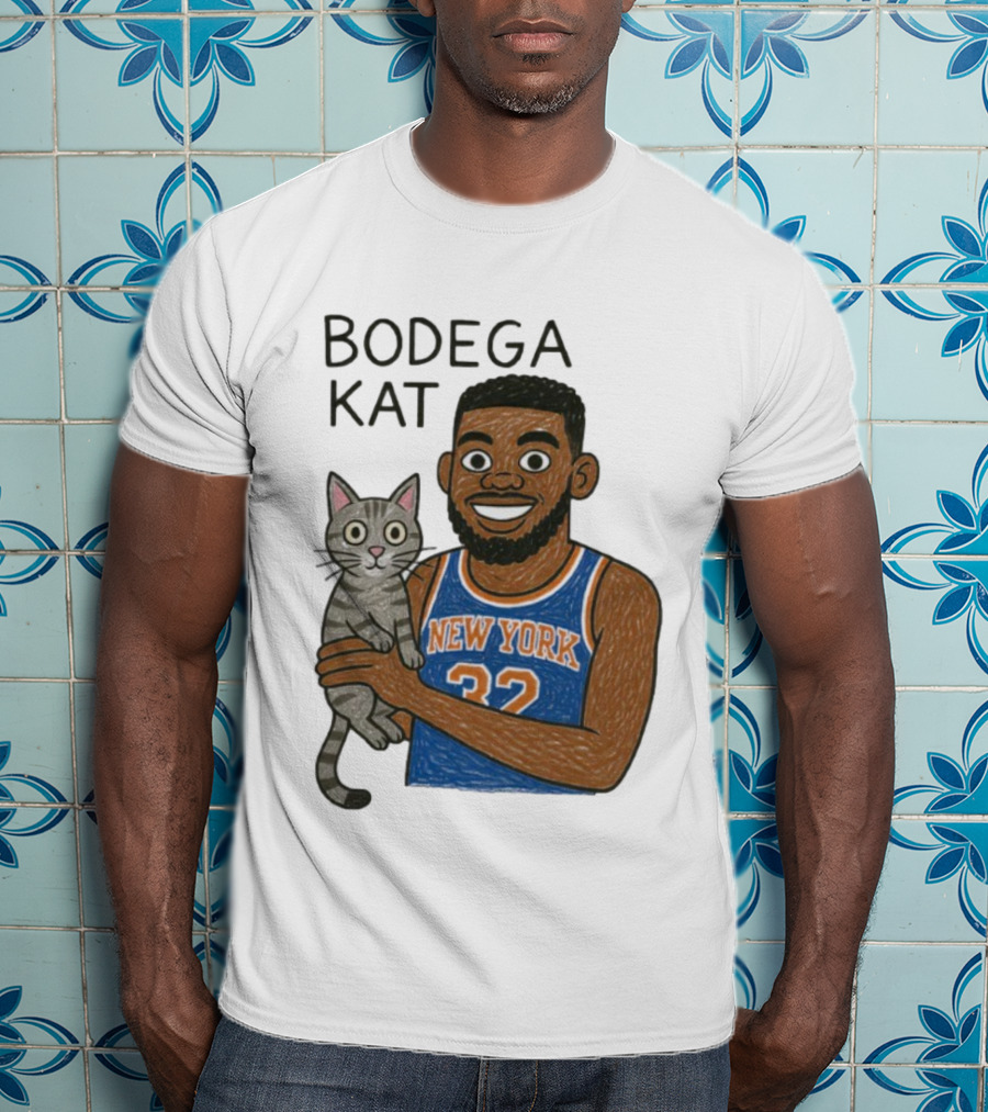 Bodega Kat New York 32 Basketball Fan Art T-Shirt