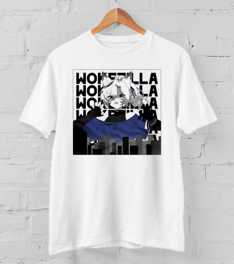 Nyara VTuber Wokezilla Towering City Skyline T-Shirt